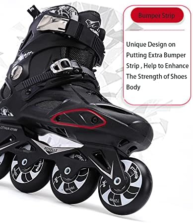 Inline Skates for Adult, Professional Single Row Roller Blades Speed Skating Shoes, Upgrade Wheel and Performance Skates with No Physical Brake