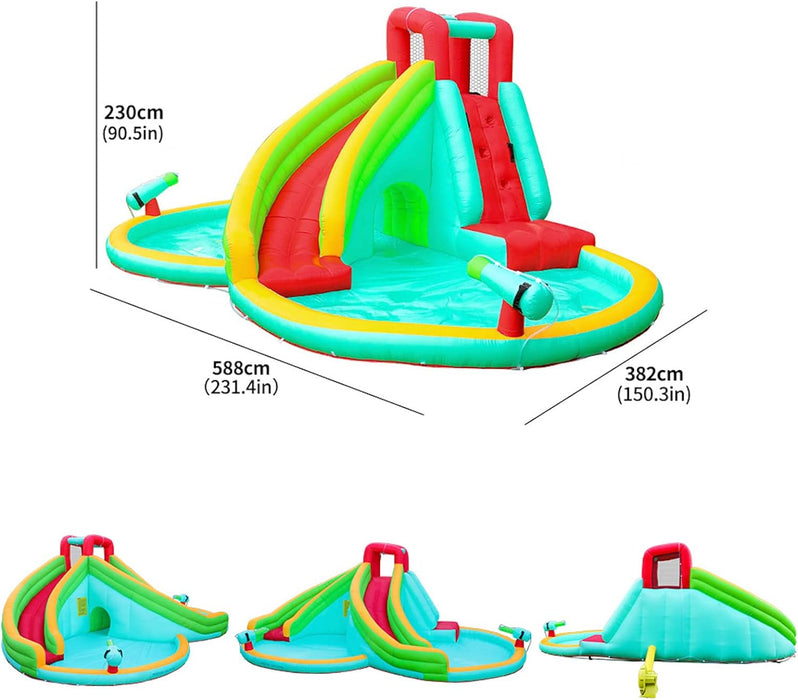 Inflatable Twin Water Slide for Kids Outdoor Play - Double the Fun