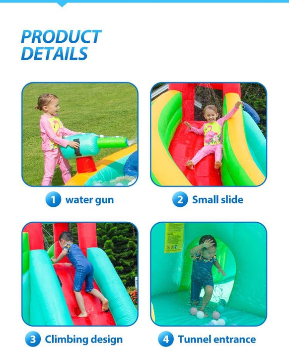 Inflatable Twin Water Slide for Kids Outdoor Play - Double the Fun