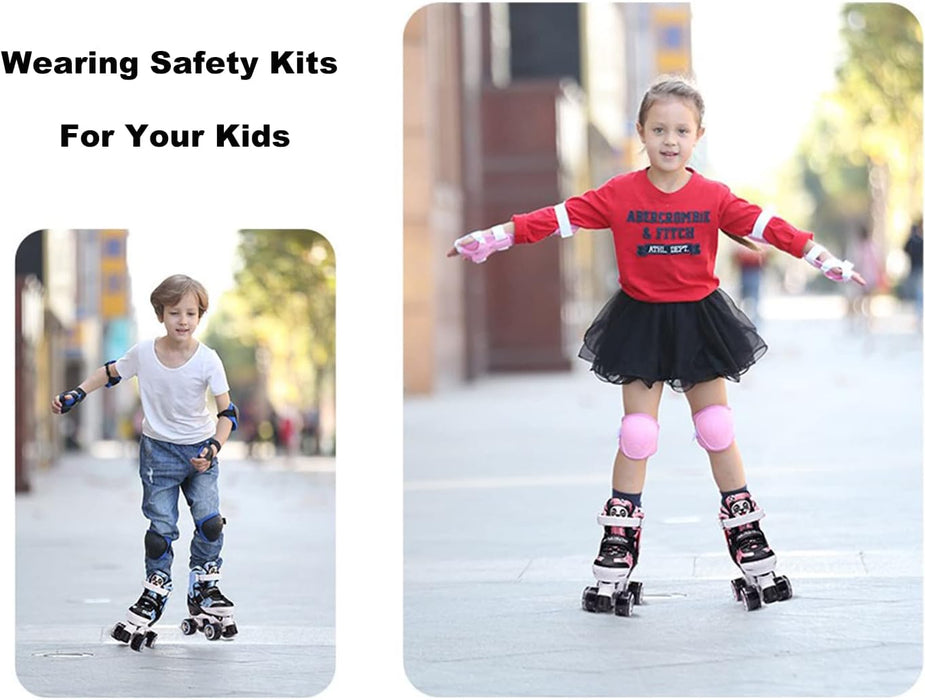 Panda Design Double Row Skating Shoes with Lighting Wheel for Beginner and Safety Skating Shoes