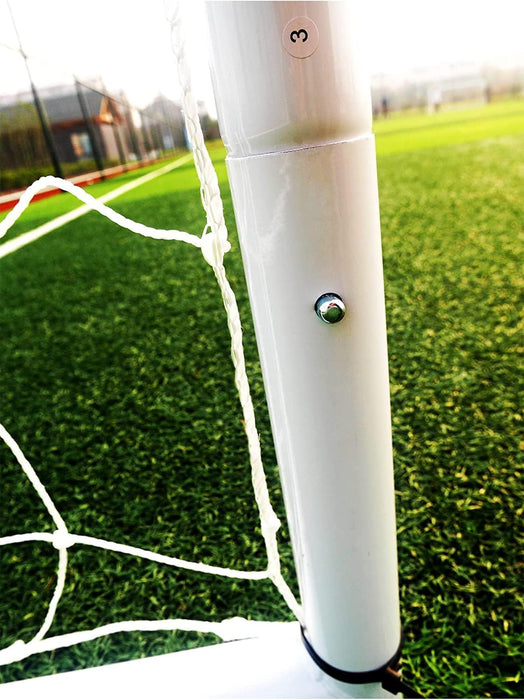 Metal Football Goals for Playing & Club Players Training, Ultra Strong Frame Soccer Goal for all ages