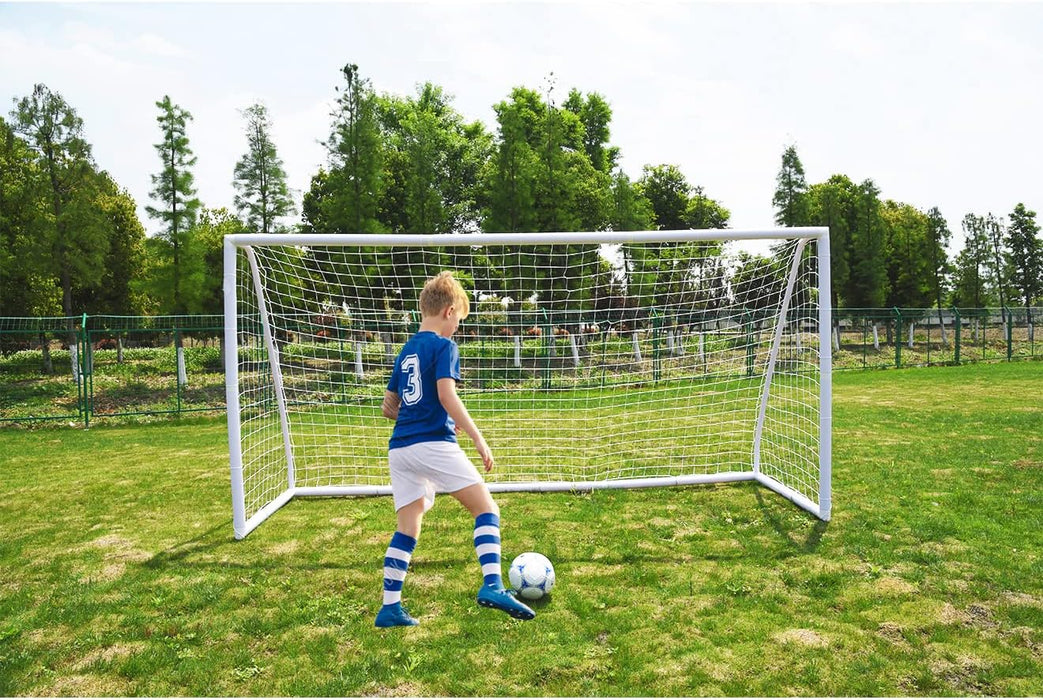 Kids Safety PVC Football Goal, Youth Professional PVC Soccer Goal for Backyard, Schools, Colleges and Soccer Camps