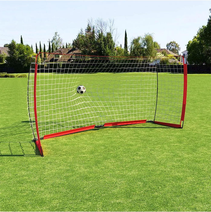 Portable Net Collapsible Metal Base Quick Setup Ultra Portable Full Size Framed Soccer Goal, 3.66x1.8x1m