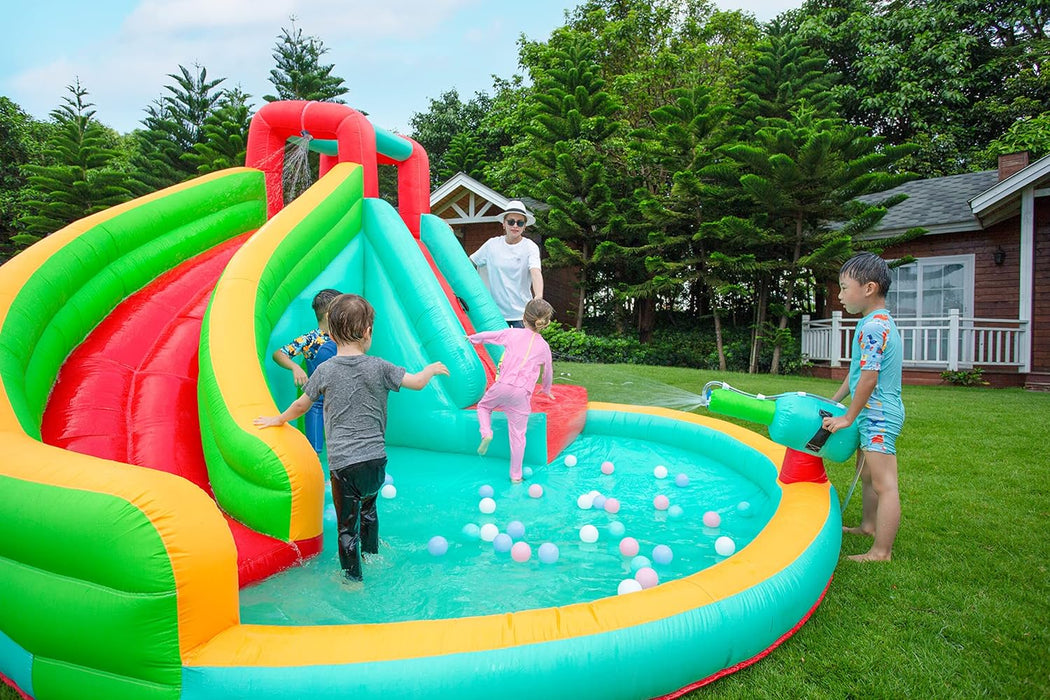 Inflatable Twin Water Slide for Kids Outdoor Play - Double the Fun