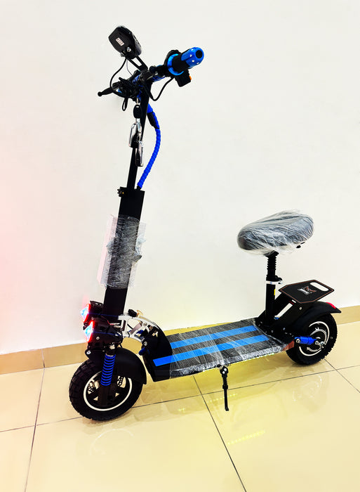 E10 Pro 36V Adult Electric Scooter with LED Body Lights & Bluetooth – 55 km/h Speed