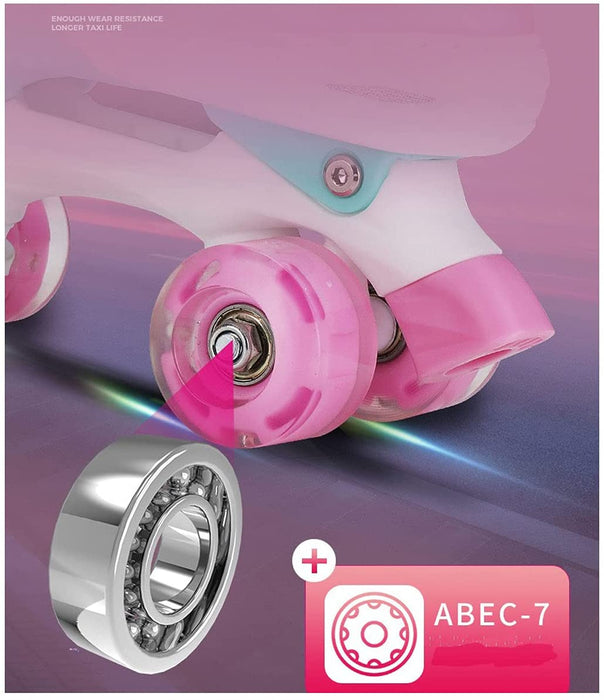 Roller Skates for Kids, Adjustable Roller Skates, with All Wheels Light up, Fun Illuminating for Girls and Kids, Rollerskates for Kids Beginners