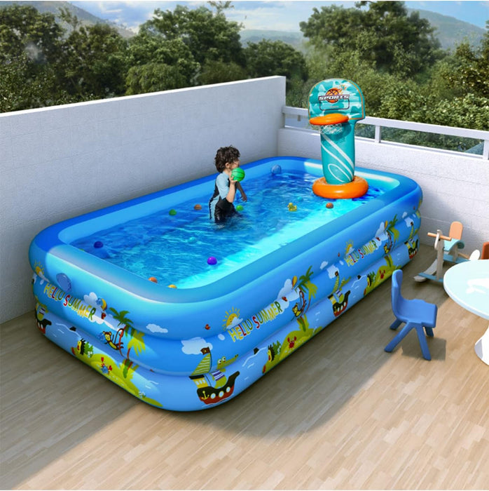 GT-WHEEL Inflatable Pool SELF Inflating Large Kiddie Pool Above Ground Swimming Pools for Adults and Kids Pools