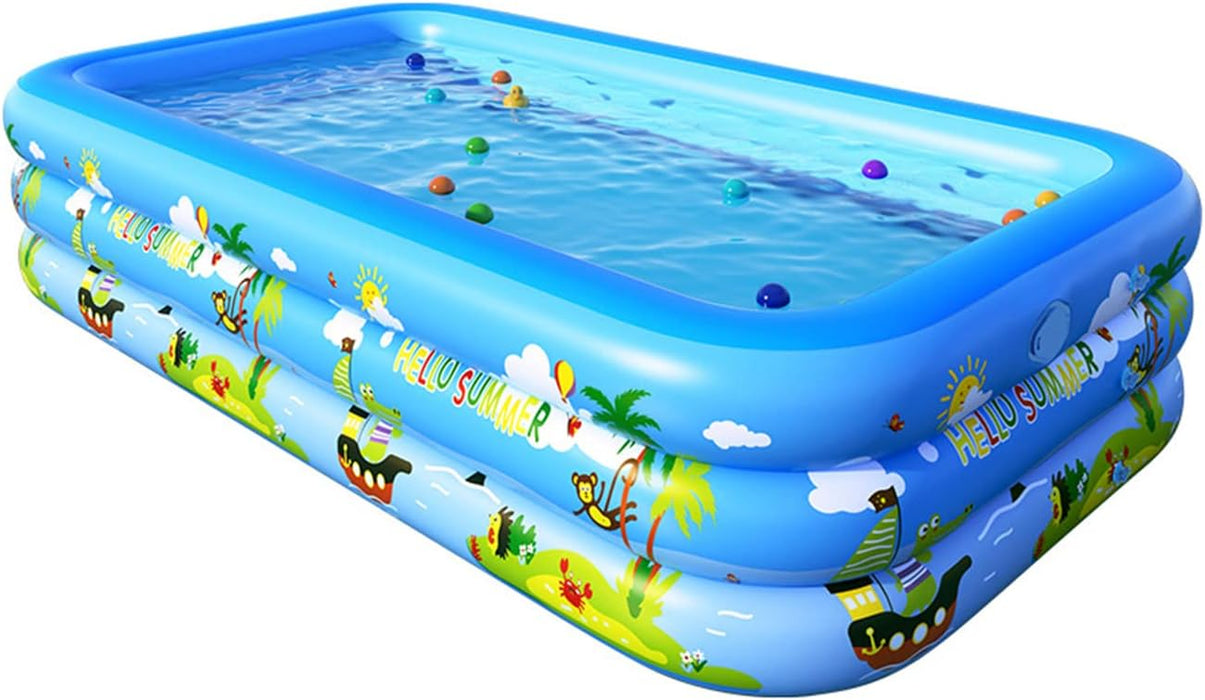 GT-WHEEL Inflatable Pool SELF Inflating Large Kiddie Pool Above Ground Swimming Pools for Adults and Kids Pools