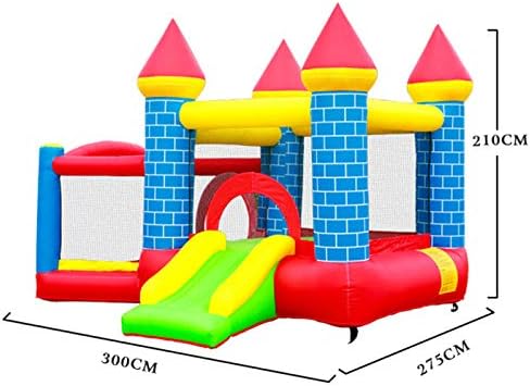 GT-Wheel Outdoor Inflatable Bouncer Kids Bouncy Castle With Slide For Children (Castle Red)