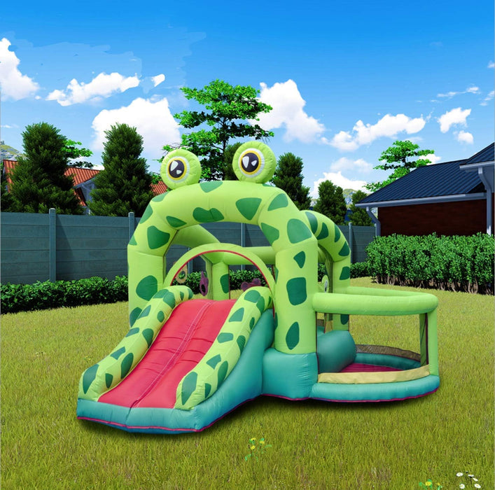 GT-Wheel Inflatable Froggy Design Bouncy Castle, Bouncing Slide with Bobo Pool