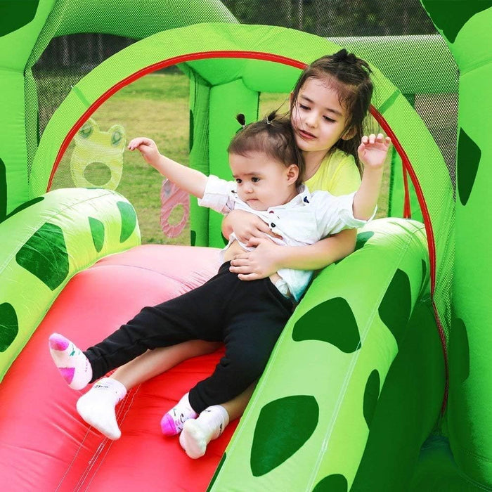 GT-Wheel Inflatable Froggy Design Bouncy Castle, Bouncing Slide with Bobo Pool