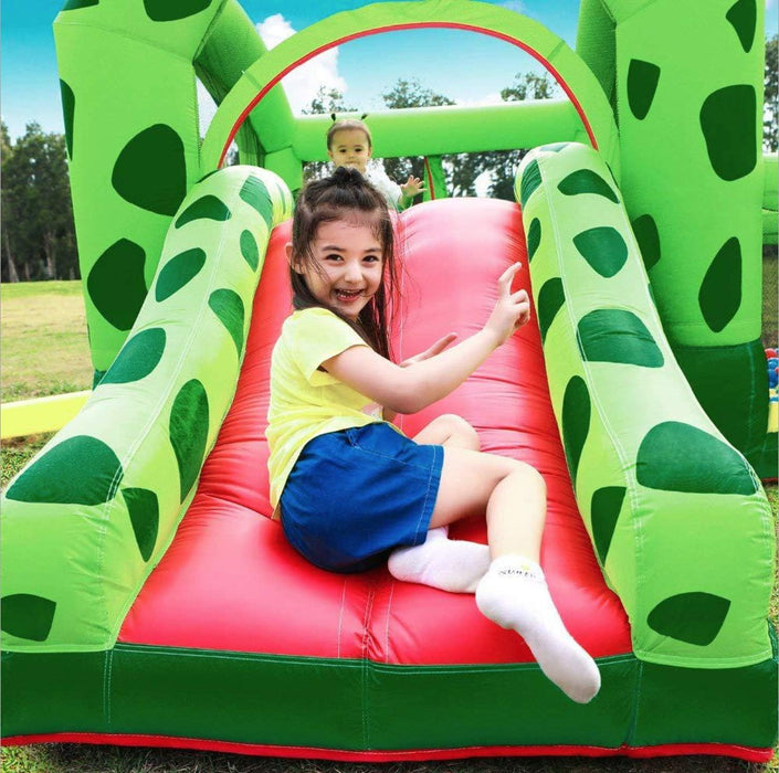 GT-Wheel Inflatable Froggy Design Bouncy Castle, Bouncing Slide with Bobo Pool