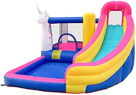 GT-Wheel Inflatable Water Park Unicorn bouncer with Water slide