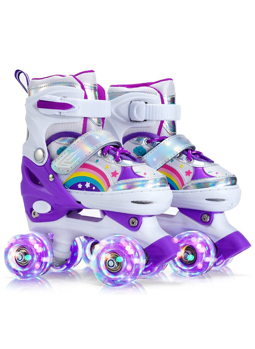 Roller Skates for Kids, Adjustable Roller Skates, with All Wheels Light up, Fun Illuminating for Girls and Kids, Rollerskates for Kids Beginners